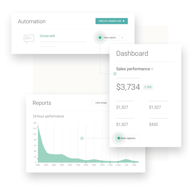 screenshot showing b2b automation tool dashboard data